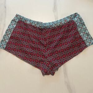 Victoria’s Secret Satin Mini Short Scarf patterned shorts  Size XL